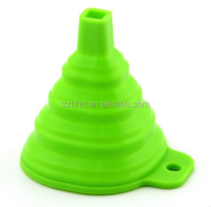 Funil dobrável de borracha de silicone sem bpa, fácil de limpar, mini funil - Product Image 2
