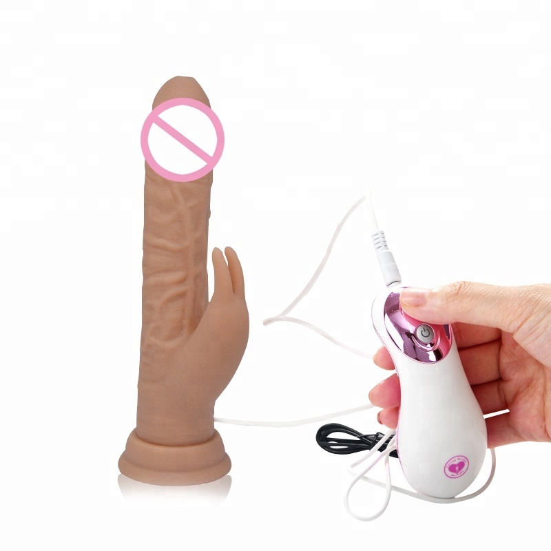 Fil Télécommande Lapin Électrique Pénis Énorme Gode Ventouse Cock