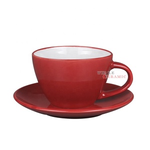 Chất Lượng Tốt Đồ Đá Rắn Màu Men Burgundy Đồ Ăn Đặt Bowls Mugs Tấm Cup & Saucer Ấm Trà Đường Bát Kem <span class=keywords><strong>Pitcher</strong></span> - Product Image 4