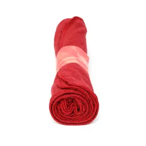 High quality poly cotton wiping cloth custom red shop towels rags