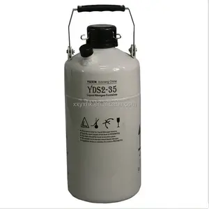 Liquid nitrogen container for goat semen