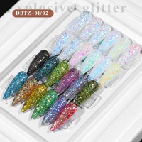 Ladkeri — petits confettis holographiques à Paillettes, Laser, 12 couleurs, ensemble poussière et poudre pour décoration, Nail Art