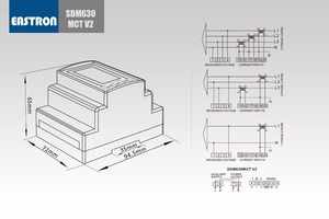 Medidor de Energía Multifunción Trifásico <span class=keywords><strong>SDM630MCT</strong></span> <span class=keywords><strong>V2</strong></span> MID, Submedidor Conectado por TC, Modbus RTU - Product Image 4