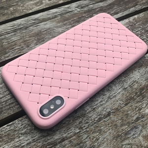 Tissé en cuir motif tpu mince pour <span class=keywords><strong>iPhone</strong></span> X/<span class=keywords><strong>10</strong></span> Cas - Product Image 5