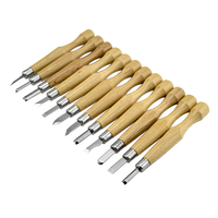 Outils de sculpture sur bois, ensemble de couteaux, burins Kit de couteaux à découper 12 pièces