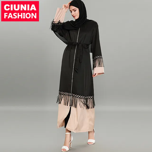 Nieuwste Ontwerp Marokkaanse Kaftan Voor Mode Staat Rits Moslim Jurk Islamitische Kleding Dubai Abaya Groothandel