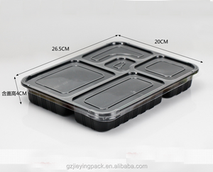 Take away usa e getta vassoio di fast food con 5 vano di plastica produttore - Product Image 3
