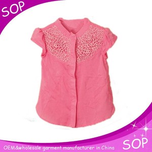 Vêtements d'été à manches courtes pour enfants, chemises en coton, design de petites filles - Product Image 1
