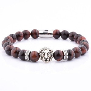 Artisanal <span class=keywords><strong>brésilien</strong></span> D'été Charmes Tête de Lion Sodalite Pierre <span class=keywords><strong>Bracelet</strong></span> Pour Hommes - Product Image 3