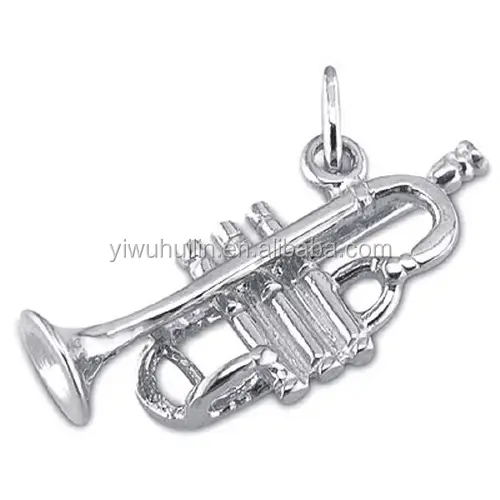 H101009 модные ювелирные изделия Популярные Позолоченные Музыкальные инструменты трубы подвески