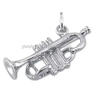 H101009 dei monili di Modo Popolare placcato oro Strumento Musicale Tromba Charms