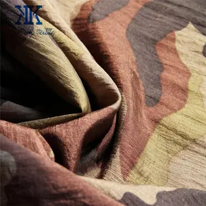 100% nylon crinkled tear resistant camouflage hammock nylon fabric