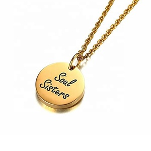 MECYLIFE Conjunto de Collar de Regalo de Mejores Amigos <span class=keywords><strong>Soul</strong></span> Sister Regalos Familiares Collar Colgante de Luna de Acero Inoxidable Joyería de Amistad - Product Image 3