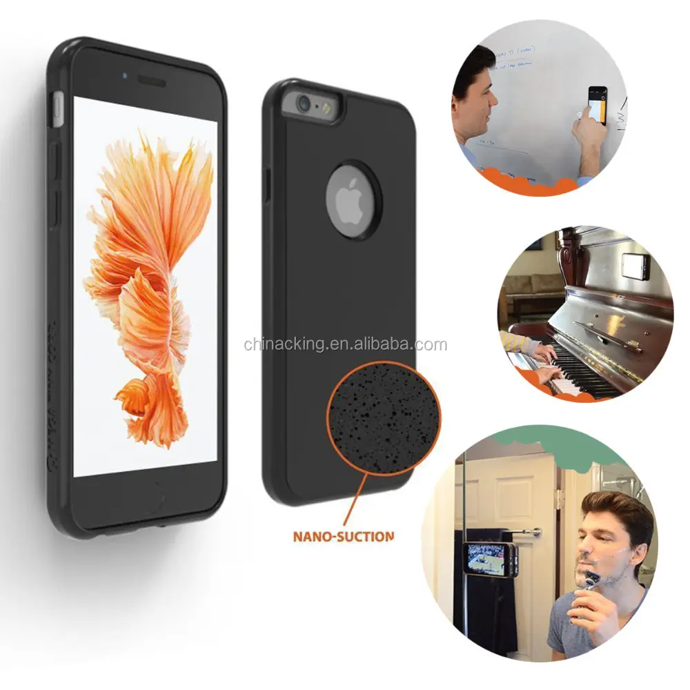 For iPhone 6 6S 7 8 Plus x xs xr xs 11 pro max Antigravity Magical Anti Gravity Nano Suction Magic Sticky Selfie Back Case Cover