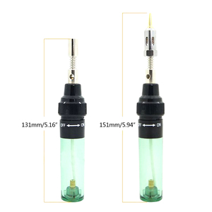 <span class=keywords><strong>Fer</strong></span> à <span class=keywords><strong>souder</strong></span> et chalumeau portables au gaz <span class=keywords><strong>butane</strong></span> 1300F bleu, modèle MT-100, certifié CE/RoHS, avec poignée ergonomique - Product Image 2