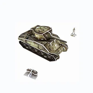 3D FAI DA TE US Sherman Serbatoio Del Veicolo Puzzle Di Puzzle toy Boy Bambino Early learning militare Ambientale Montare I Bambini di Carta Di Puzzle