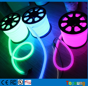 Lumière ronde <span class=keywords><strong>LED</strong></span> rose de 25 mm, lumière <span class=keywords><strong>LED</strong></span> flexible néon à 360 degrés, rouge, jaune, <span class=keywords><strong>bleu</strong></span>, vert, blanc - Product Image 2