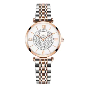 Relógios meninas super finos de 9210, relógios de aço inoxidável com strass para mulheres