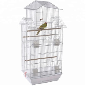 3018 cage à perroquet en métal blanc noir cage d'élevage d'oiseaux avec cage à chinchilla - Product Image 1