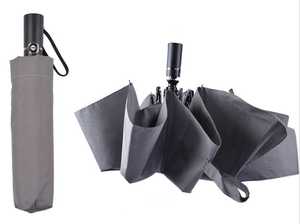 Ombrelle-<span class=keywords><strong>parapluie</strong></span> plat gris, nouvelle innovation, forme spéciale, pliable gris, argent, mains libres, nouveauté automobile, 27 pouces - Product Image 6