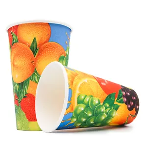 350ml 12oz Double PE Coated Disposable Paper Cup for Cold Juice and Other Beverages