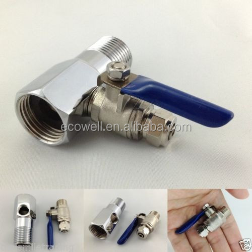 Шаровой кран с адаптером 1/2-1/4 дюйма, фильтр для воды, обратноосмотический кран, подача