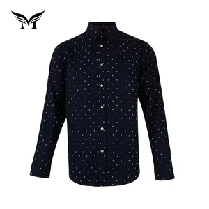 Made in Chian premium long sleeve european men cotton black long sleeve dress shirts