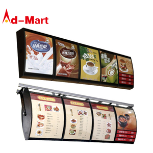 Đôi Bên Chân Không Mặt <span class=keywords><strong>Led</strong></span> Hộp Ánh Sáng Menu Lightbox Nhôm Acrylic Quảng Cáo Dẫn Hộp Ánh Sáng - Product Image 3