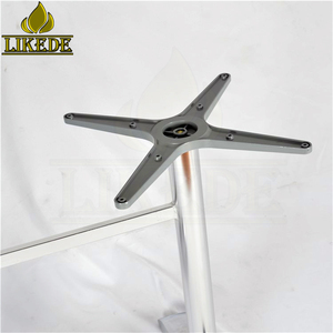 قاعدة طاولة طعام خارجية من الألومنيوم بعمودين مزدوجين لسطح مربع - Product Image 5