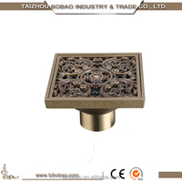 10*10 cm Carré En Laiton Antique de Drainage Extérieur Décoratif Or Drain Couvre Drains de Plancher