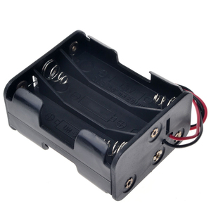 6xAA <span class=keywords><strong>9V</strong></span> batterie en plastique Double boîte à ressort latérale 6 * AA dos à dos support de batterie boîtier de batterie avec fils conducteurs - Product Image 3