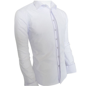 Formel blanc luxe col français manchette en gros chemises de smoking pour les hommes - Product Image 3