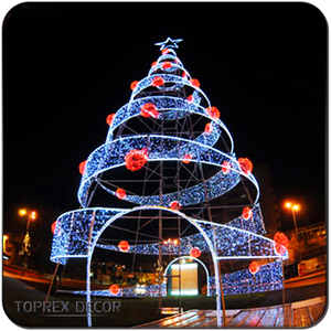 Customized Size Holiday Outdoor PVC Metal Giant <strong>Christmas</strong> <strong>Tree</strong> <strong>Top</strong> Led Star Big Metal Frame <strong>Christmas</strong> <strong>Tree</strong> - Product Image 4