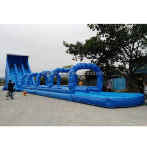 Người Lớn Công Viên Giải Trí Sử Dụng Khổng Lồ Người Lớn Siêu Inflatable Đôi Ngõ Trượt Nước Với Hồ Bơi - Product Image 1