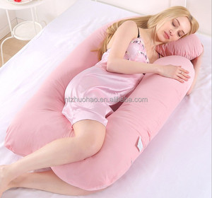2023 nouveau Design c-forme corps entier grossesse oreiller femmes velours tissé u-forme mémoire coton Portable Air remplissage Massage