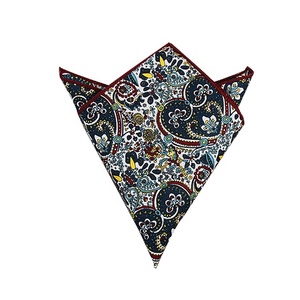 Pañuelos estilo Jacquard de tamaño personalizado para <span class=keywords><strong>hombre</strong></span>, pañuelos de bolsillo de algodón con estampado Vintage, patrón <span class=keywords><strong>bordado</strong></span>, precio al por mayor para - Product Image 4