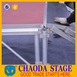 Structure de scène événementielle Chaoda en alliage d'aluminium 6061, hauteur réglable 0,4-1,8 m, rouge/noir - Product Image 5