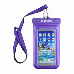 Wholesale IPX8 pvc Waterproof Mobile Phone Bag/Cell Phone Accessory for swimsuit for iphone Touchscreen with compass