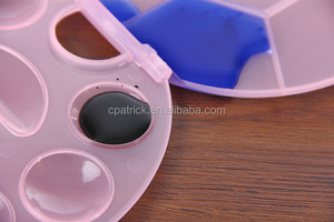 Fournisseur d'art <span class=keywords><strong>Palette</strong></span> plastique tricolore ronde en forme de <span class=keywords><strong>fleur</strong></span> avec couvercle - Product Image 6