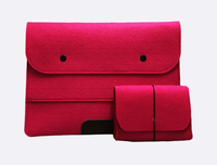 Housse pour ordinateur portable en feutre avec logo personnalisé et pochette pour accessoires, étui de protection souple pour ordinateur portable Macbook 13, cadeau de bureau professionnel
