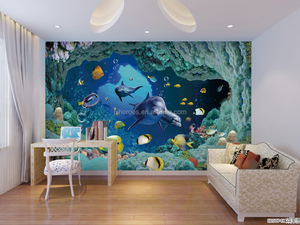 Papier peint panoramique en 3D pour chambre d'enfant, tapisserie fantastique, thème château romantique, aventure sous la mer, jouet - Product Image 3