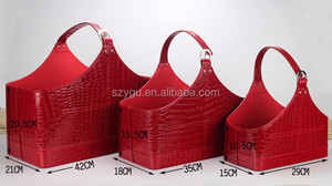 Cesto regalo per feste con cesto regalo In pelle artigianale fatto a mano cesto regalo per matrimonio cesto regalo decorativo con manico - Product Image 5