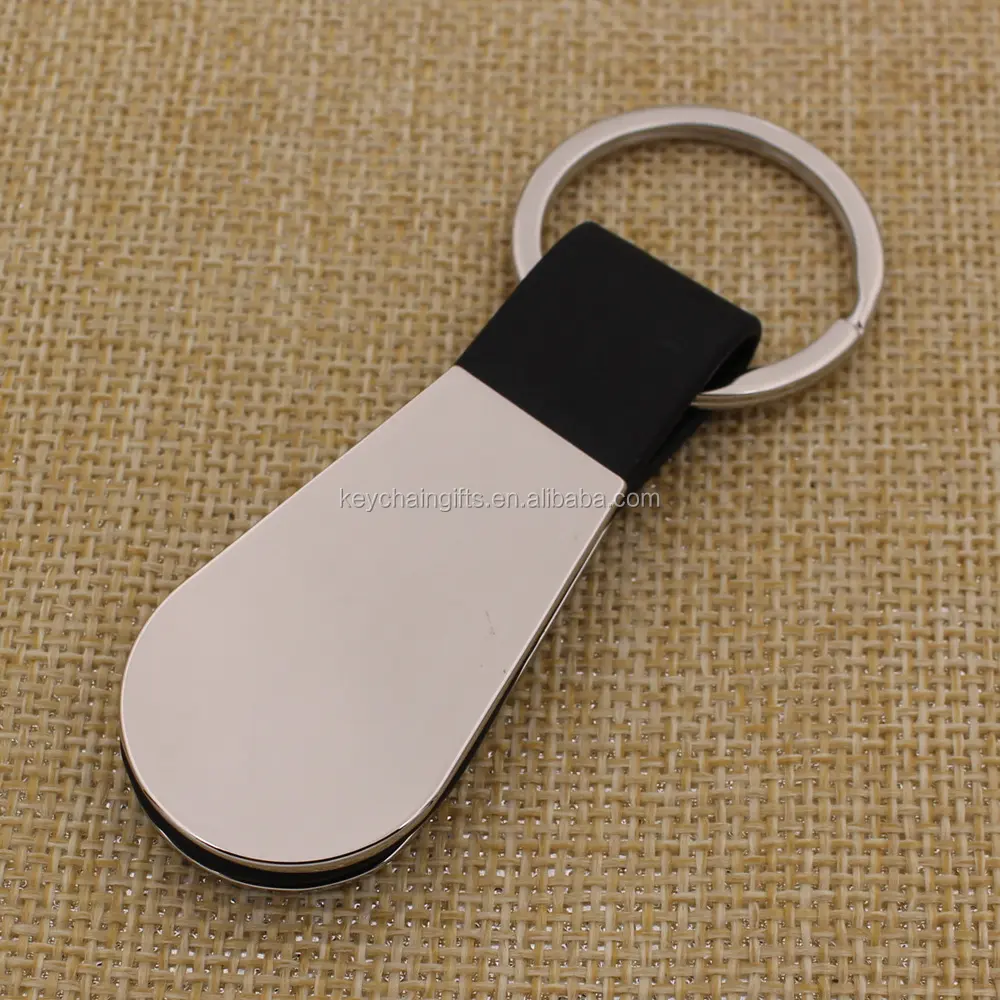 Пользовательский простой блестящий кожаный брелок для ключей Автомобильный брелок с логотипом