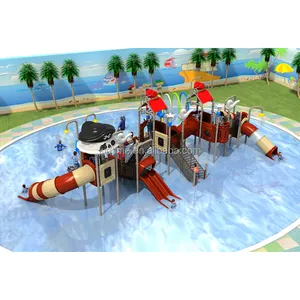 Niños al aire libre piscina tobogán de fibra de vidrio utilizado agua equipo del parque de atracciones