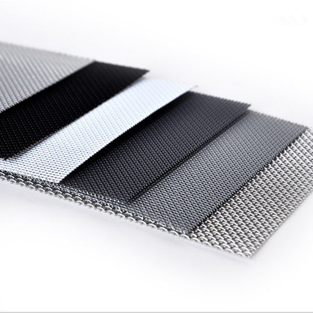 Electric Insect Screen Door and Window Black Matte Powder Coated Stainless Steel Security Window Screen China Factory