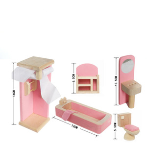 <span class=keywords><strong>Jouet</strong></span> d'imitation Montessori, mini meubles en bois, cadeaux pour bébés - Product Image 4