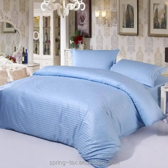 Profesional 0.5-3 cm Tali 100% katun 40*40 102*80 tempat tidur hotel kumpulan industri 5 bintang hotel bed linen set