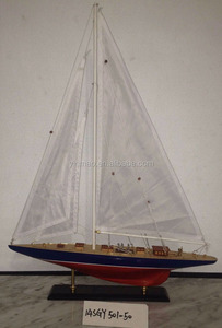 Modelo de yate de carreras estilo J-Class, 2 juegos de 50cm de longitud, modelo de velero de madera - Product Image 4