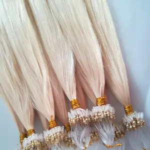 New arrival russian remy blonde human hair micro ring loop 1g gram human hair extensions