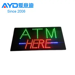Venda Quente Por Atacado LED ATM Sinais Placa Animado Interior LED Open Sign Display